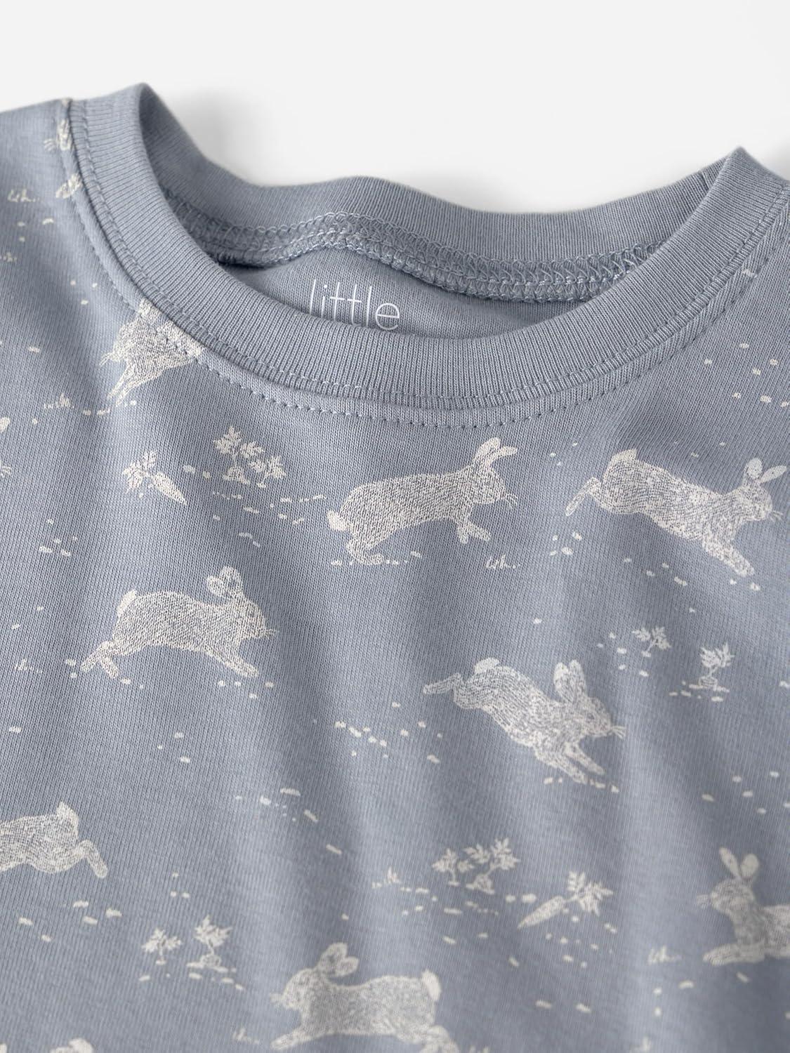 imagelittle planet by carters unisexbaby 2piece Pajamas Made With Organic CottonBlue Bunnies