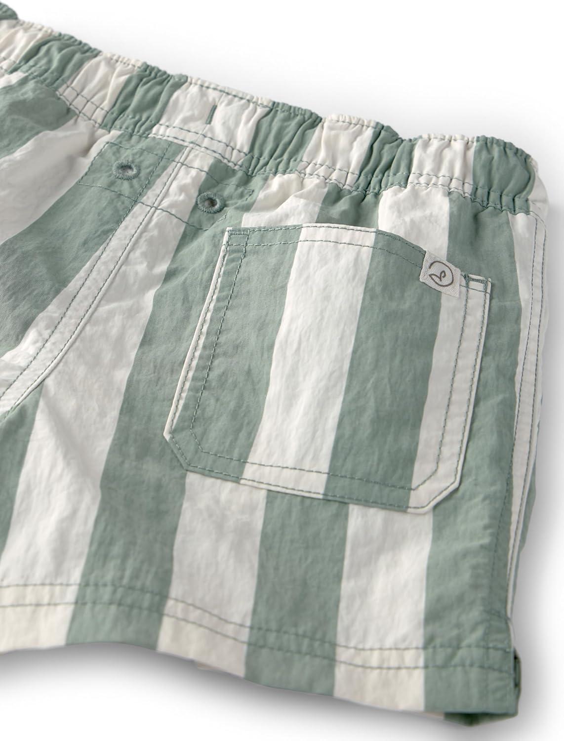 imageLittle Planet by Carters BabyBoys 1Piece Swim TrunksGreen Stripes