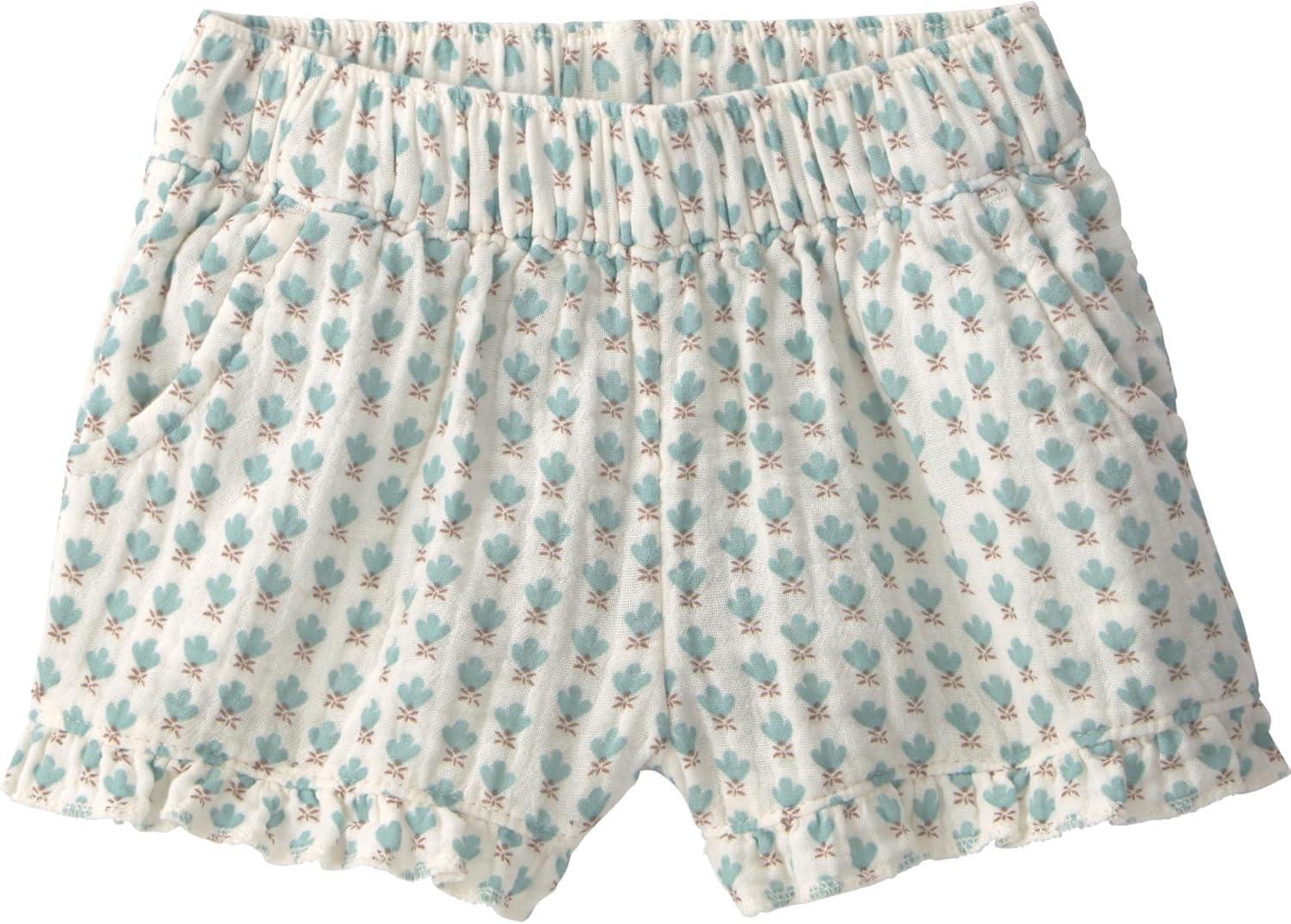 imagelittle planet by carters Baby Girls 2piece Shorts Set Made With Organic CottonCreamBlue Floral