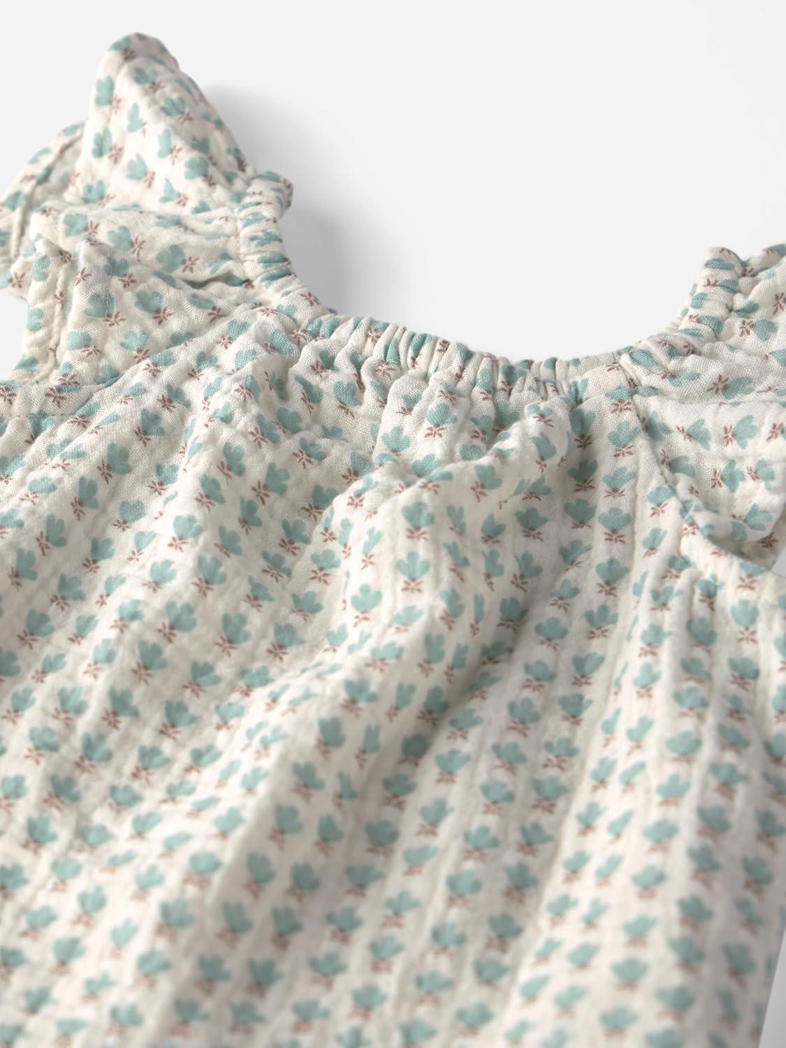 imagelittle planet by carters Baby Girls 2piece Shorts Set Made With Organic CottonCreamBlue Floral