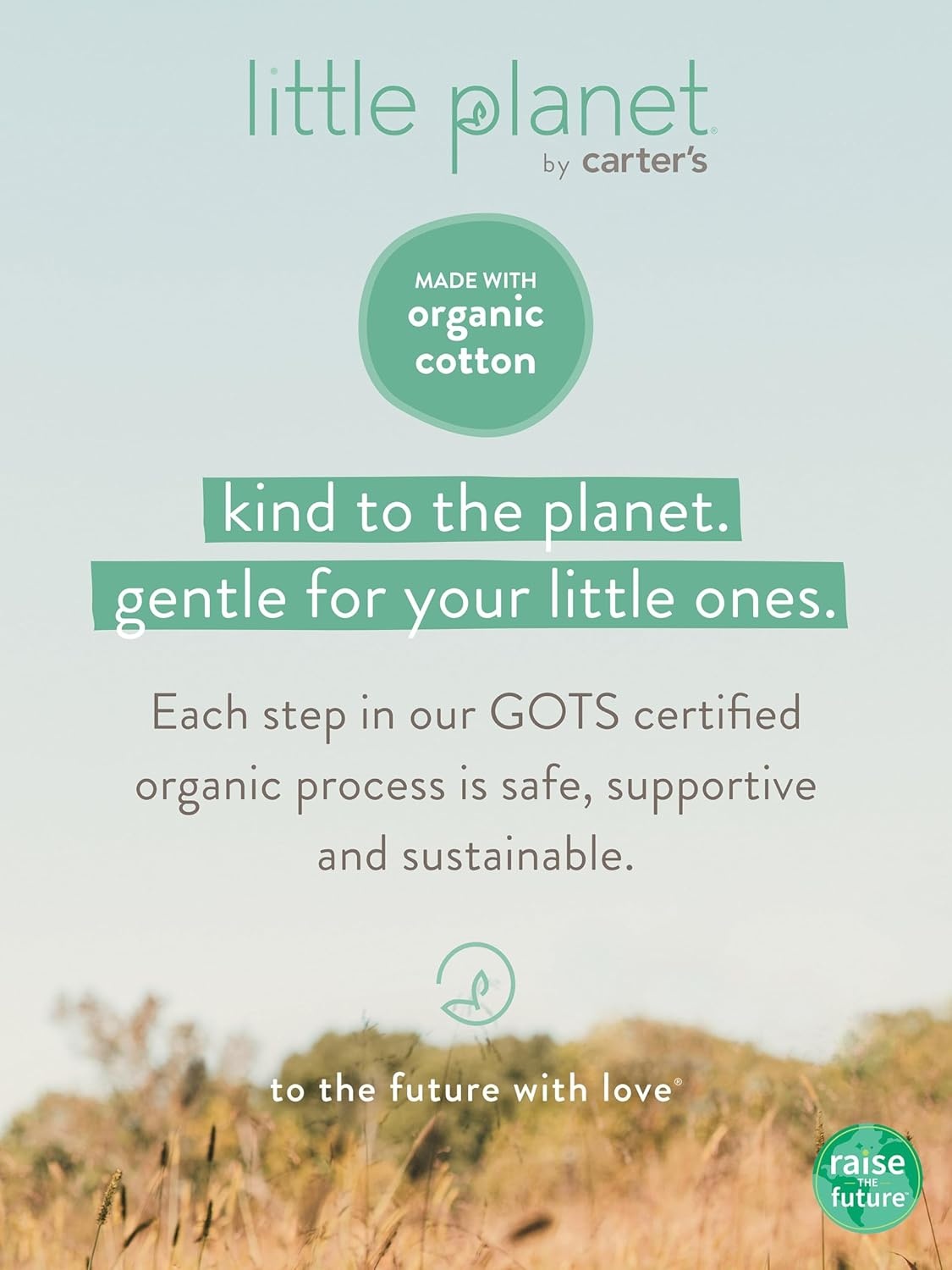 image:imagelittle planet by carters babygirls Organic Cotton Gauze Overall JumpsuitOchre Solid