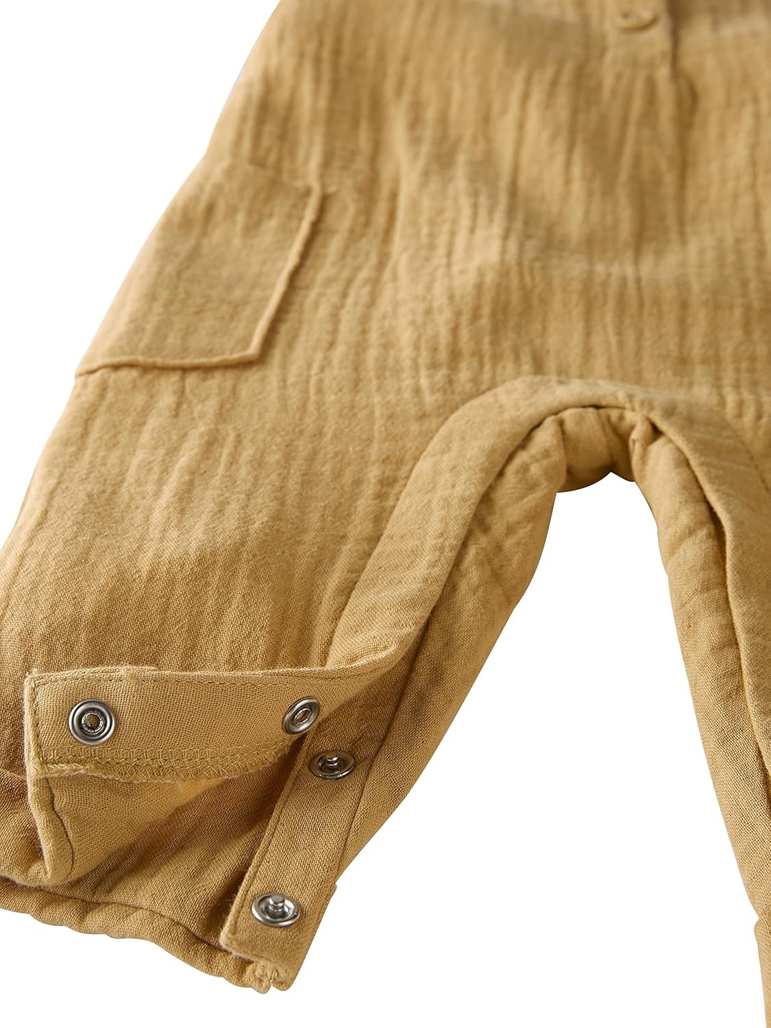 image:imagelittle planet by carters babygirls Organic Cotton Gauze Overall JumpsuitOchre Solid
