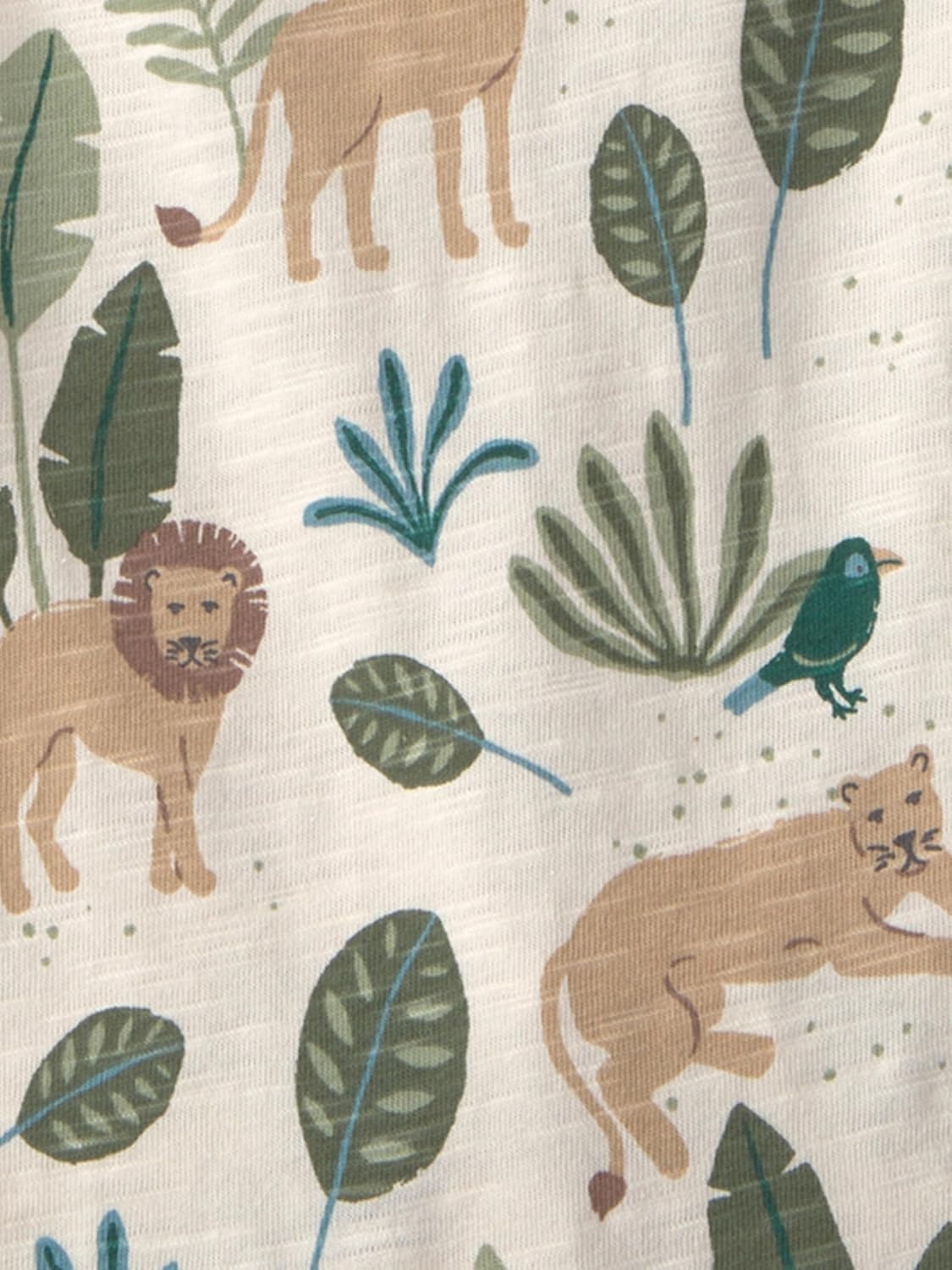 image:imagelittle planet by carters Unisex Baby Organic Cotton Gauze ShortallJungle Green